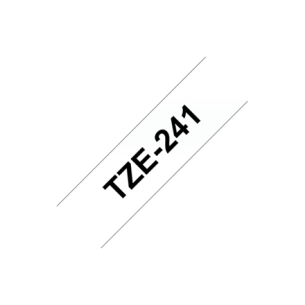 Brother | TZ-241 Laminated Tape | Black on White | TZe | 8 m | 1.8 cm