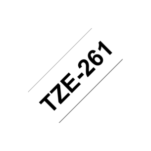 Brother | TZe-261 Laminated Tape | Black on White | TZe | 8 m | 3.6 cm