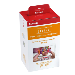 Canon Color Ink/Paper Set for SELPHY CP1300 Printer | RP-108