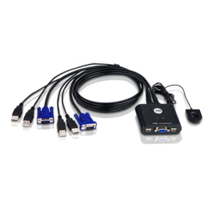 Aten 2-Port USB VGA Cable KVM Switch with Remote Port Selector Aten | KVM  Cable KVM Switches  CS22U Search Product or keyword   2-Port USB VGA Cable KVM Switch with Remote Port Selector