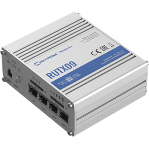 Rugged Industrial LTE-A Cat6 Router | RUTX09 | No Wi-Fi | 10/100/1000 Mbit/s | Ethernet LAN (RJ-45) ports 4 | Mesh Support No | MU-MiMO No | 2G/3G/4G