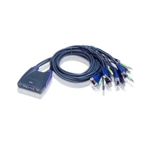 Aten 4-Port USB VGA/Audio Cable KVM Switch Aten | 4-Port USB VGA/Audio Cable KVM Switch (0.9m, 1.2m)