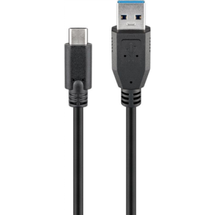Goobay 71221 USB-C to USB A 3.0 cable, black, 2m Goobay | USB-C male | USB 3.0 male (type A)