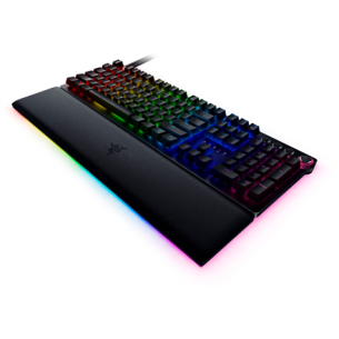 Razer | Huntsman V2 Optical Gaming Keyboard | Gaming keyboard | RGB LED light | US | Wired | Black | Numeric keypad | Clicky Purple Switch