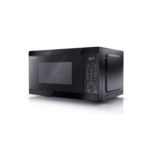 Sharp | Microwave Oven with Grill | YC-MG02E-B | Free standing | 800 W | Grill | Black