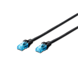 Digitus | DK-1512-005/BL | 2x RJ45 (8P8C) connectors. Structure: 4 x 2 AWG 26/7, twisted pair. Boots with kink protection, strain relief and latch protection.