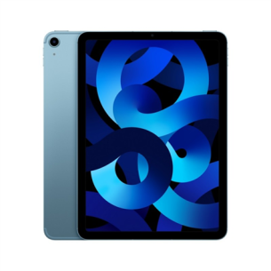 Apple | iPad Air 5th Gen | 10.9 " | Blue | Liquid Retina IPS LCD | 1640 x 2360 pixels | Apple M1 | 8 GB | 256 GB | Wi-Fi | Front camera | 12 MP | Rear camera | 12 MP | Bluetooth | 5.0 | iPadOS | 15.4 | Warranty 12 month(s)
