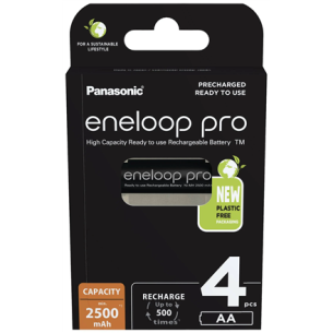Panasonic | AA | 2500 mAh | 4 pc(s) | ENELOOP Pro BK-3HCDE/4BE