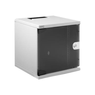Digitus | 6U Wall Mounting Cabinet | DN-10-05U-1 | Grey | Safety class rating IP20; 200° door opening angle; Lockable safety-glass door; 254 mm (10") profile rails mounted on the front side inside of the cabinet, galvanized; 254 mm (10") profile rails are