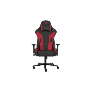 Genesis | mm | Backrest upholstery material: Fabric, Eco leather, Seat upholstery material: Fabric, Base material: Metal, Castors material: Nylon with CareGlide coating | Black/Red