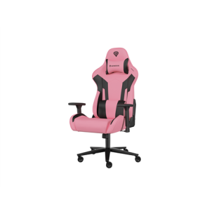 Genesis mm | Backrest upholstery material: Eco leather, Seat upholstery material: Eco leather, Base material: Metal, Castors material: Nylon with CareGlide coating | Gaming Chair Nitro 720 Black/Pink