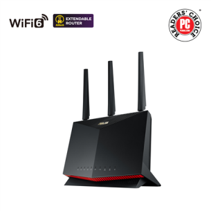 Dual Band WiFi 6 Gaming Router | RT-AX86U Pro | 802.11ax | 4804+861 Mbit/s | 10/100/1000 Mbit/s | Ethernet LAN (RJ-45) ports 5 | Mesh Support Yes | MU-MiMO Yes | No mobile broadband | Antenna type 3xExternal and 1xInternal | month(s)