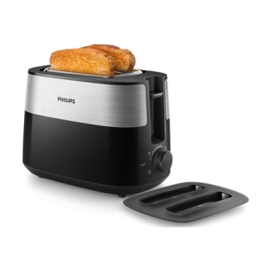 Philips | HD2517/90 Daily Collection | Toaster | Power 830 W | Number of slots 2 | Housing material Plastic | Black/Stainless Steel