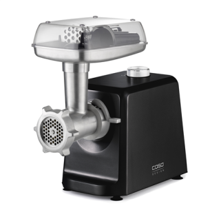 Caso | Meat Mincer | FW 2500 | Black | 2500 W | Number of speeds 2 | Throughput (kg/min) 2.5 | 3 stainless steel cutting plates (3 mm, 5 mm and 8 mm), Sausage filler, Cookie attachment with 4 moulds, Stuffer