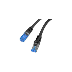 Lanberg | Patch Cord cat. 6 FTP | PCF6A-10CC-0025-BK | S/FTP | Black | 0.25 m | S/FTP shielding type – Aluminium braid on wire and each pair foiled additionally. The coating is made of low-smoke and Halogen-free materials (LSZH). Category compliance confi