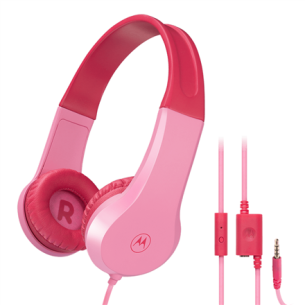 Motorola | Kids Wired Headphones | Moto JR200 | Built-in microphone | Over-Ear | 3.5 mm plug | Pink