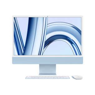 Apple iMac 24” 4.5K Retina, Apple  M3 8C CPU, 8C GPU/8GB/256GB SSD/Blue/SWE | Apple