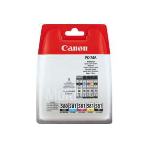 Canon Multipack Ink Cartridges | CLI-581 | Ink Cartridges | Black, Cyan, Magenta, Yellow