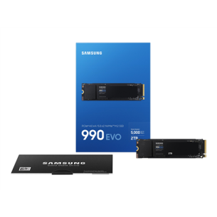 Samsung | 990 EVO | 2000 GB | SSD form factor M.2 2280 | SSD interface NVMe | Read speed 5000 MB/s | Write speed 4200 MB/s