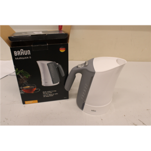 SALE OUT.  Braun | Kettle | WK500 MultiQuick 5 | Standard | 3000 W | 1.7 L | Plastic | 360° rotational base | White/Grey | MISMATCH PRODUCT INFORMATION ON PACKAGING
