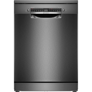 Bosch | Dishwasher | SMS4EMC06E | Free standing | Width 60 cm | Number of place settings 14 | Number of programs 6 | Energy efficiency class B | Display | AquaStop function | Black inox