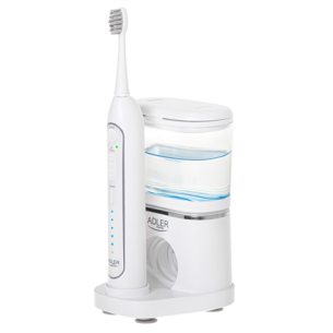 Adler 2-in-1 Water Flossing Sonic Brush | AD 2180w | Rechargeable | For adults | Number of brush heads included 2 | Number of teeth brushing modes 1 | White