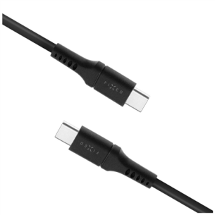Liquid Silicone Cable USB-C/USB-C, 1.2m, 60W | FIXDLS-CC12-BK | Black
