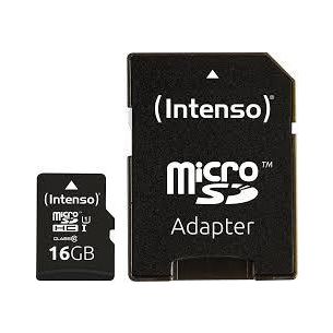 MEMORY MICRO SDHC 16GB UHS-I/W/ADAPTER 3423470 INTENSO