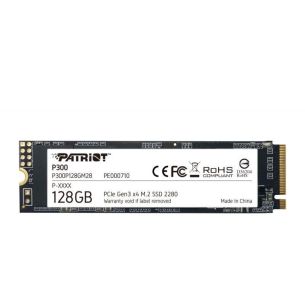 SSD | PATRIOT | P300 | 128GB | M.2 | PCIE | NVMe | 3D NAND | Write speed 600 MBytes/sec | Read speed 1600 MBytes/sec | 3.8mm | TBW 60 TB | P300P128GM28