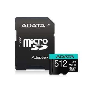 MEMORY MICRO SDXC 512GB W/AD./AUSDX512GUI3V30SA2-RA1 ADATA