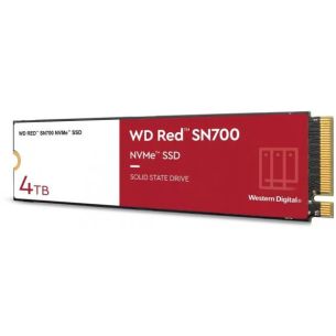 SSD | WESTERN DIGITAL | Red SN700 | 4TB | M.2 | NVMe | Write speed 3100 MBytes/sec | Read speed 3400 MBytes/sec | TBW 5100 TB | WDS400T1R0C