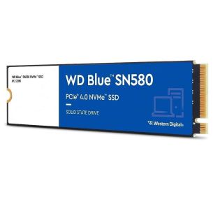 SSD | WESTERN DIGITAL | Blue SN580 | 1TB | M.2 | PCIe Gen4 | NVMe | TLC | Write speed 4150 MBytes/sec | Read speed 4150 MBytes/sec | 2.38mm | TBW 600 TB | MTBF 1500000 hours | WDS100T3B0E