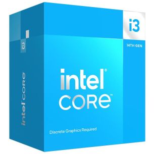 CPU | INTEL | Desktop | Core i3 | i3-14100F | Raptor Lake | 3500 MHz | Cores 4 | 12MB | Socket LGA1700 | 58 Watts | BOX | BX8071514100FSRMX2