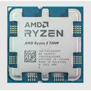 CPU | AMD | Desktop | Ryzen 5 | 7500F | 3700 MHz | Cores 6 | 6MB | Socket SAM5 | 65 Watts | OEM | 100-000000597