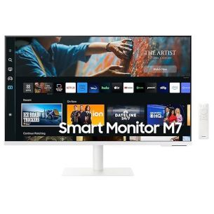 LCD Monitor | SAMSUNG | S27CM703UU | 27" | TV Monitor/Smart/4K | Panel VA | 3840x2160 | 16:9 | 60Hz | Matte | 4 ms | Speakers | Swivel | Height adjustable | Tilt | Colour White | LS27CM703UUXDU