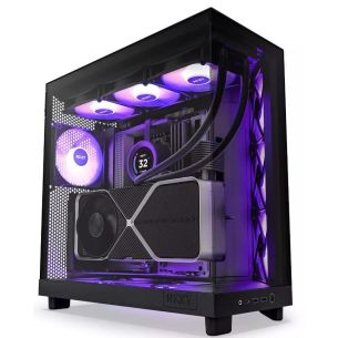 Case | NZXT | H6 Flow RGB | MidiTower | Case product features Transparent panel | Not included | ATX | MicroATX | MiniITX | Colour Black | CC-H61FB-R1