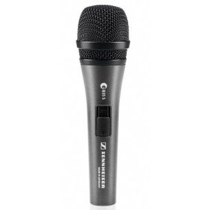 SENNHEISER E 835-S, VOCAL MICROPHONE, DYNAMIC, CARDIOID, I/O SWITCH, 3-PIN XLR-M, ANTHRACITE, INCLUDES CLIP AND BAG