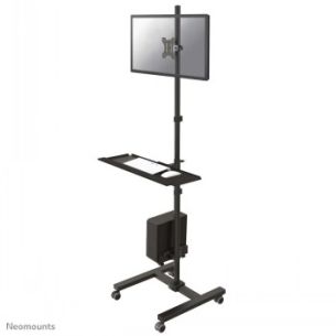 NEWSTAR MOBILE WORKPLACE FLOOR STAND (MONITOR, KEYBOARD/MOUSE & PC) 10-32" BLACK