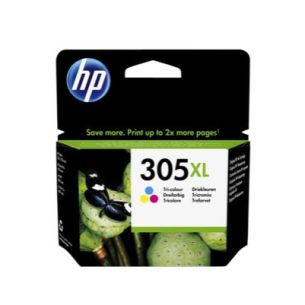 HP 305XL High Yield Tri-Color Ink Cartridge, 200 pages, for HP DeskJet 2300, 2710, 2720, Plus 4100