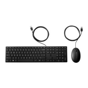HP 320MK USB Wired Mouse Keyboard Combo - Black - RUS