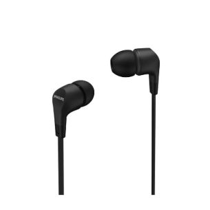 Philips In-Ear Headphones with mic TAE1105BK/00 powerful 8.6mm drivers, Black