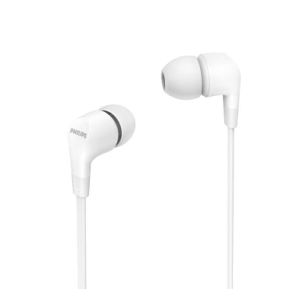 Philips In-Ear Headphones with mic TAE1105WT/00 powerful 8.6mm drivers, White