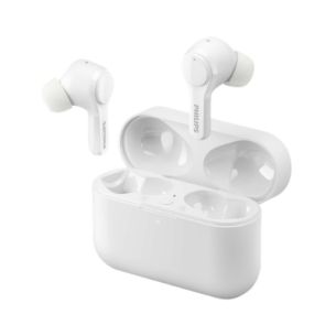 Philips True Wireless Headphones TAT3217WT/00, IPX5 water resistant, Up to 26 hours of play time, Clear call quality, White