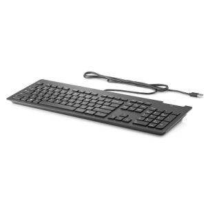 HP Slim USB Wired Keyboard - Smartcard - Black - RUS (1 pcs)