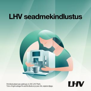 LHV 2-летнее страхование оборудования стоимостью 1100 - 2000 €