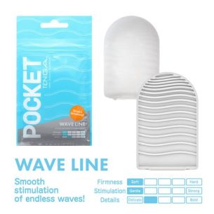 Masturbaator Pocket Tenga Wave Line 8 cm