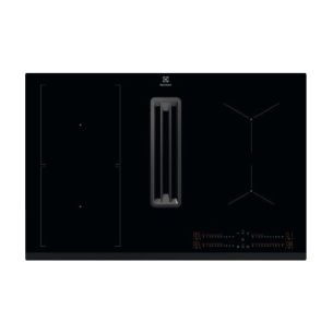 Õhupuhastiga pliidiplaat Electrolux, 4 x induktsioon, 78 cm, 630 m3/h, 64 dB, faasitud servad, must